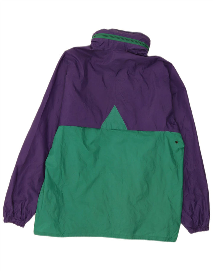 Giacca antipioggia da uomo con cappuccio K-Way UK 38 Poliammide color block viola medio