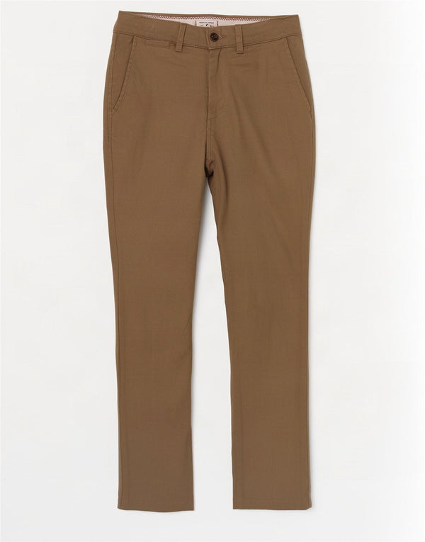 Jack & Jones Mens Slim Chino Trousers W28 L27 Beige Cotton