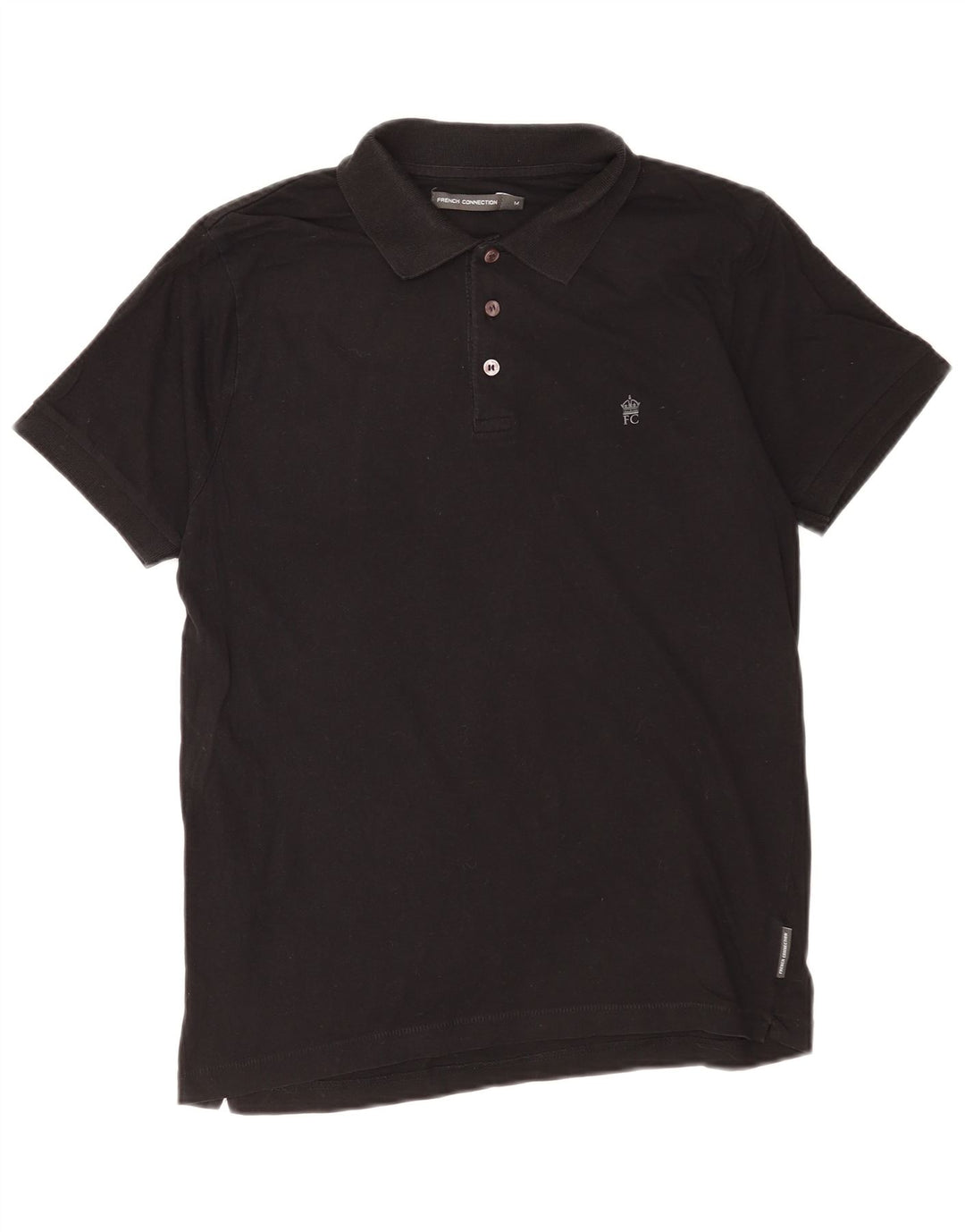 Polo da uomo French Connection in cotone nero medio