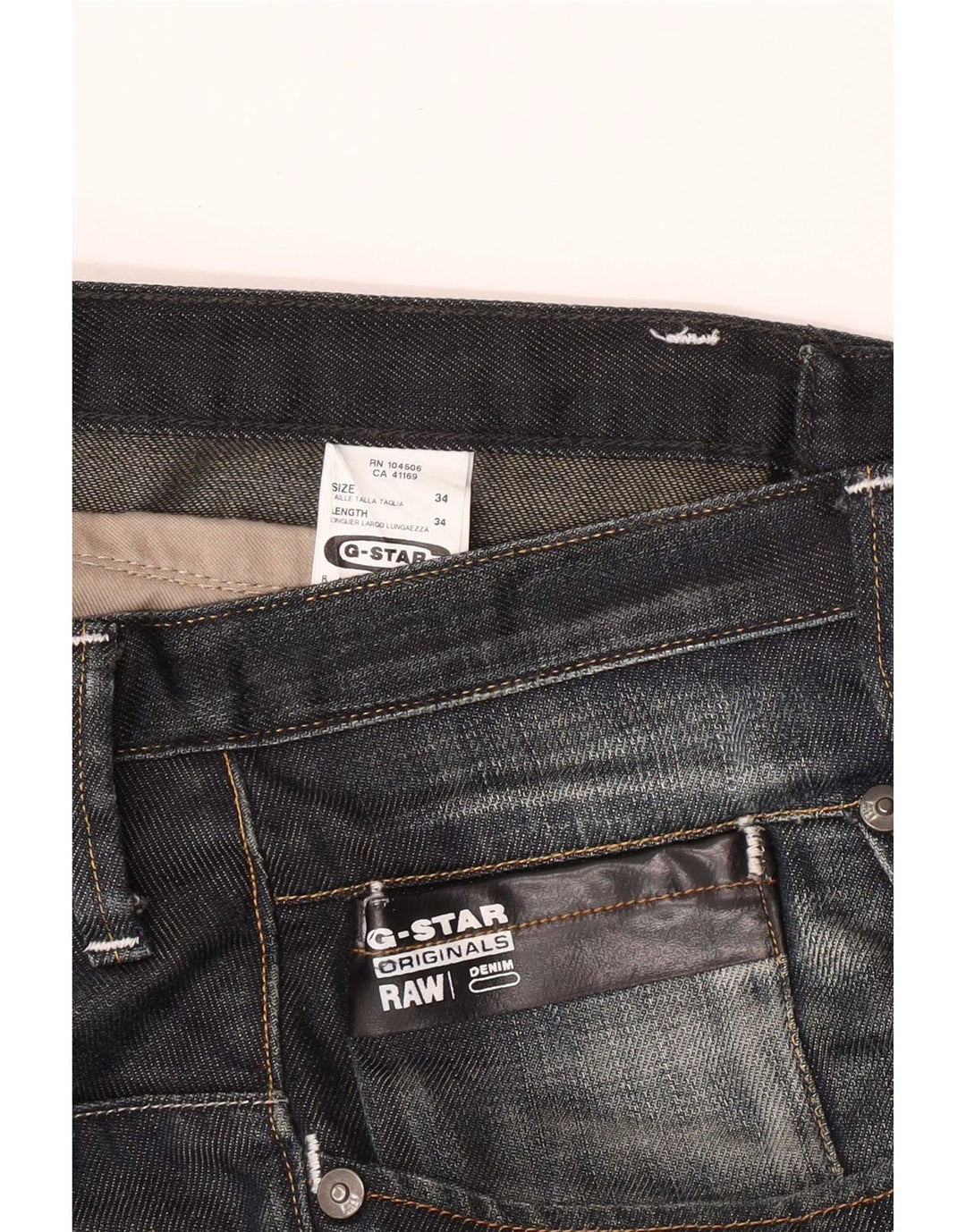 Jeans dritti da uomo G-Star W34 L34 cotone blu navy