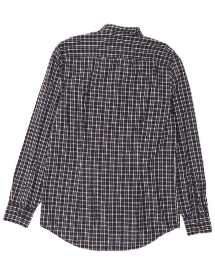 Camicia slim fit da uomo Tommy Hilfiger a quadri blu medio