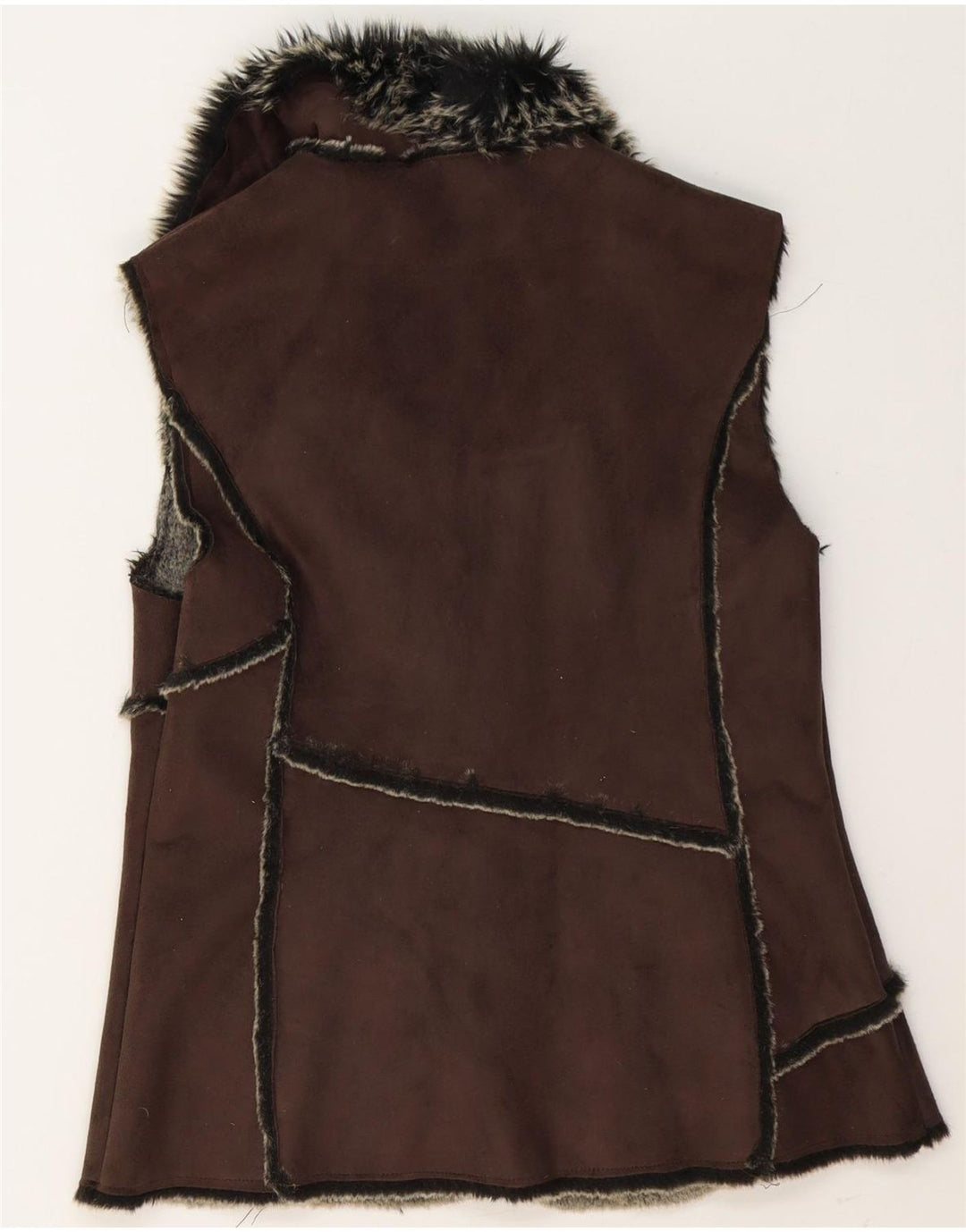 Gilet Sherpa da donna Debenhams UK 12 Poliestere marrone medio