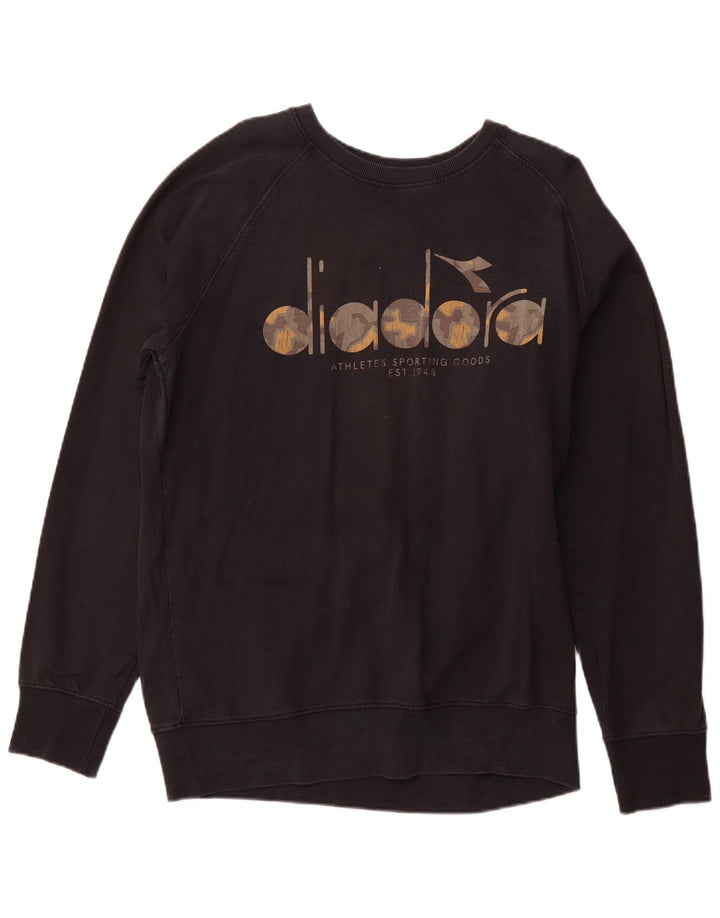 DIADORA Felpa grafica da uomo Maglione XL Cotone nero