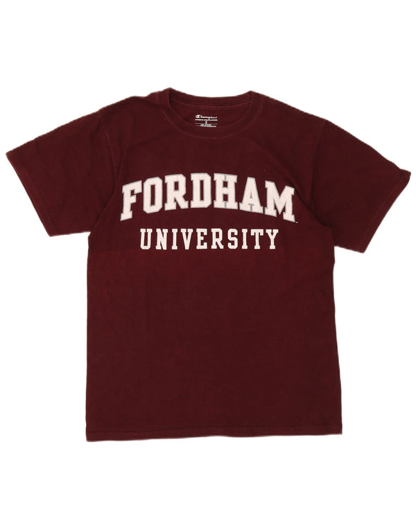 T-shirt grafica da uomo Champion Top piccola in cotone bordeaux