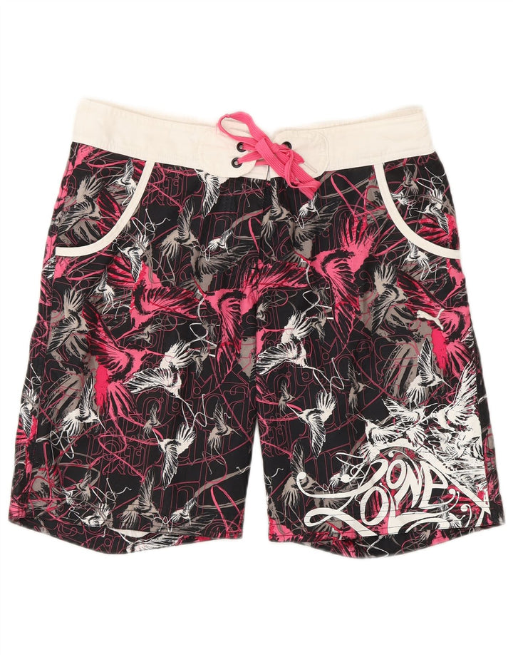 Pantaloncini da bagno PUMA da donna con motivo astratto UK 8 piccoli multicolore