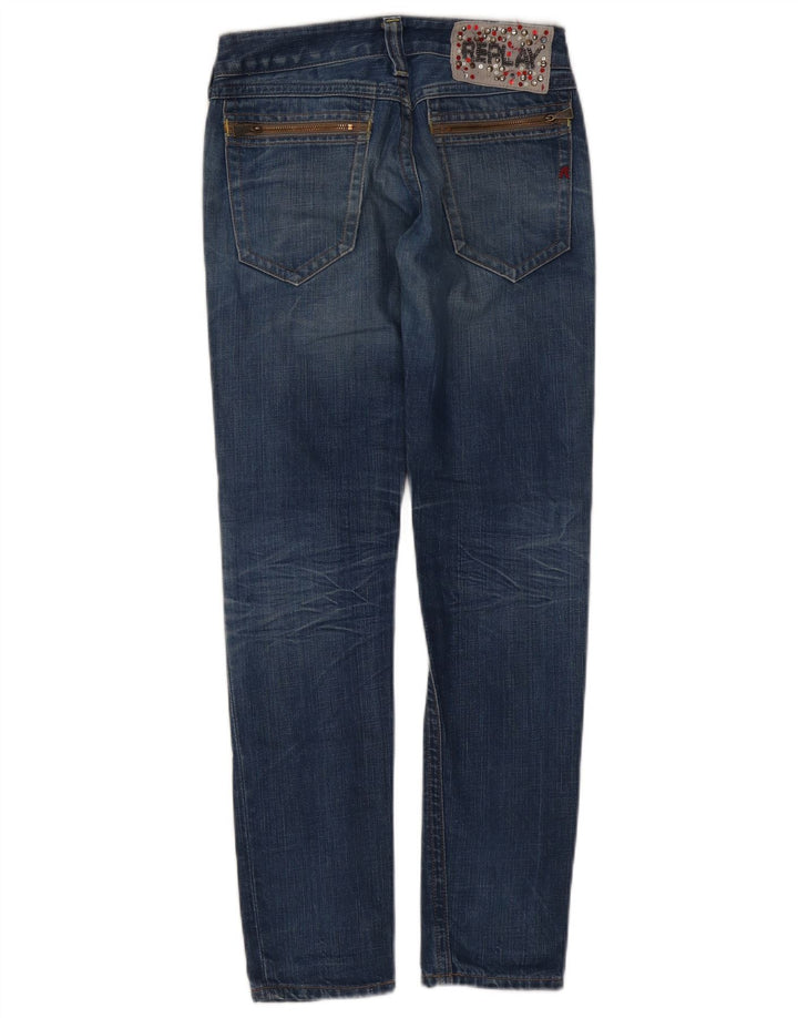 Jeans dritti da donna Replay W26 L30 cotone blu