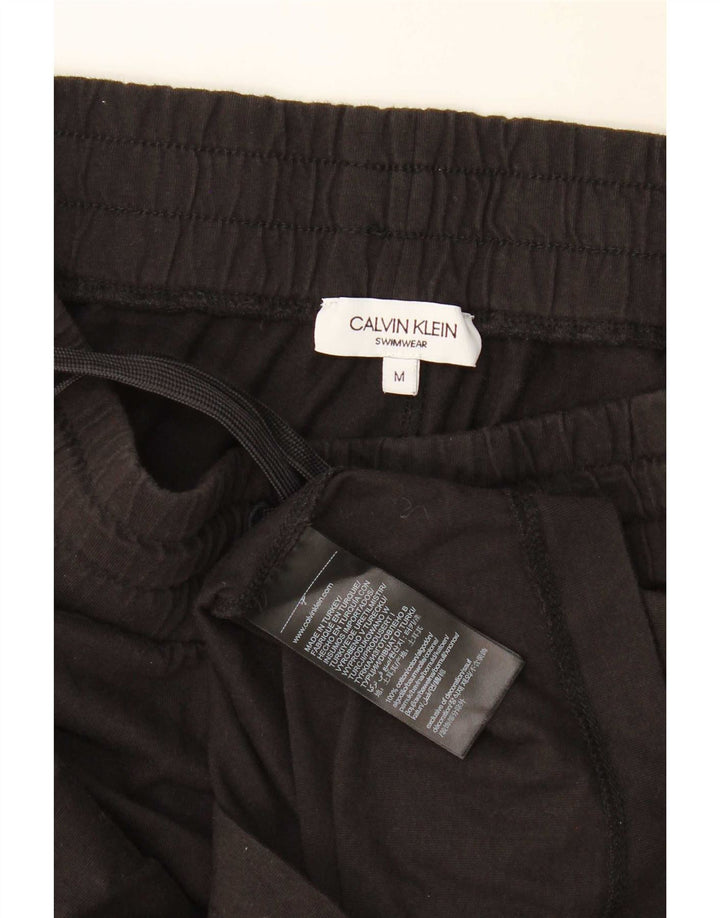 Pantaloncini da bagno grafici da uomo Calvin Klein in cotone nero medio