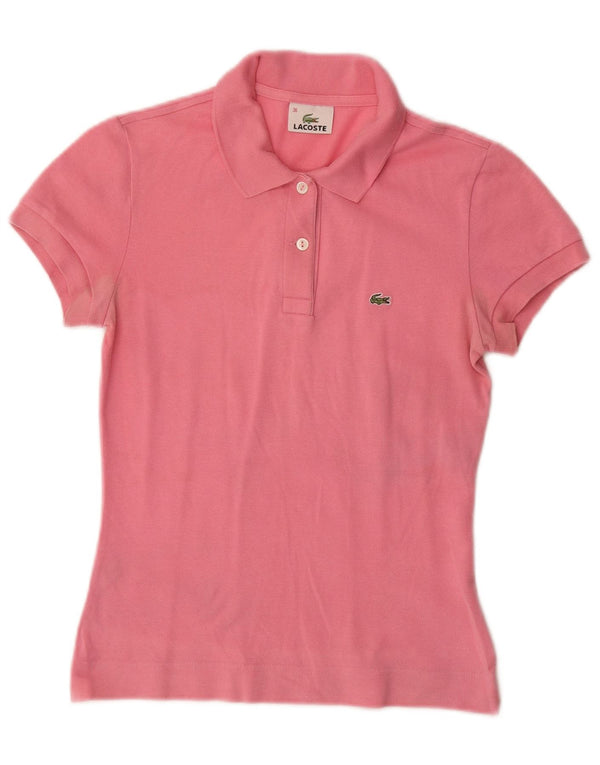 Polo da donna LACOSTE taglia 36 piccola in cotone rosa