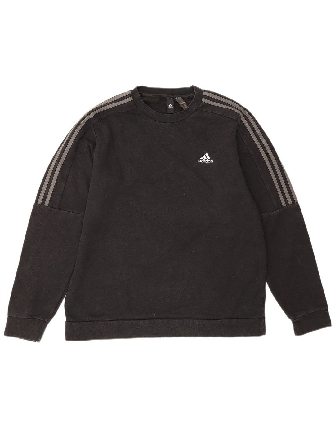 Felpa Adidas Uomo Maglione Grande Cotone Nero
