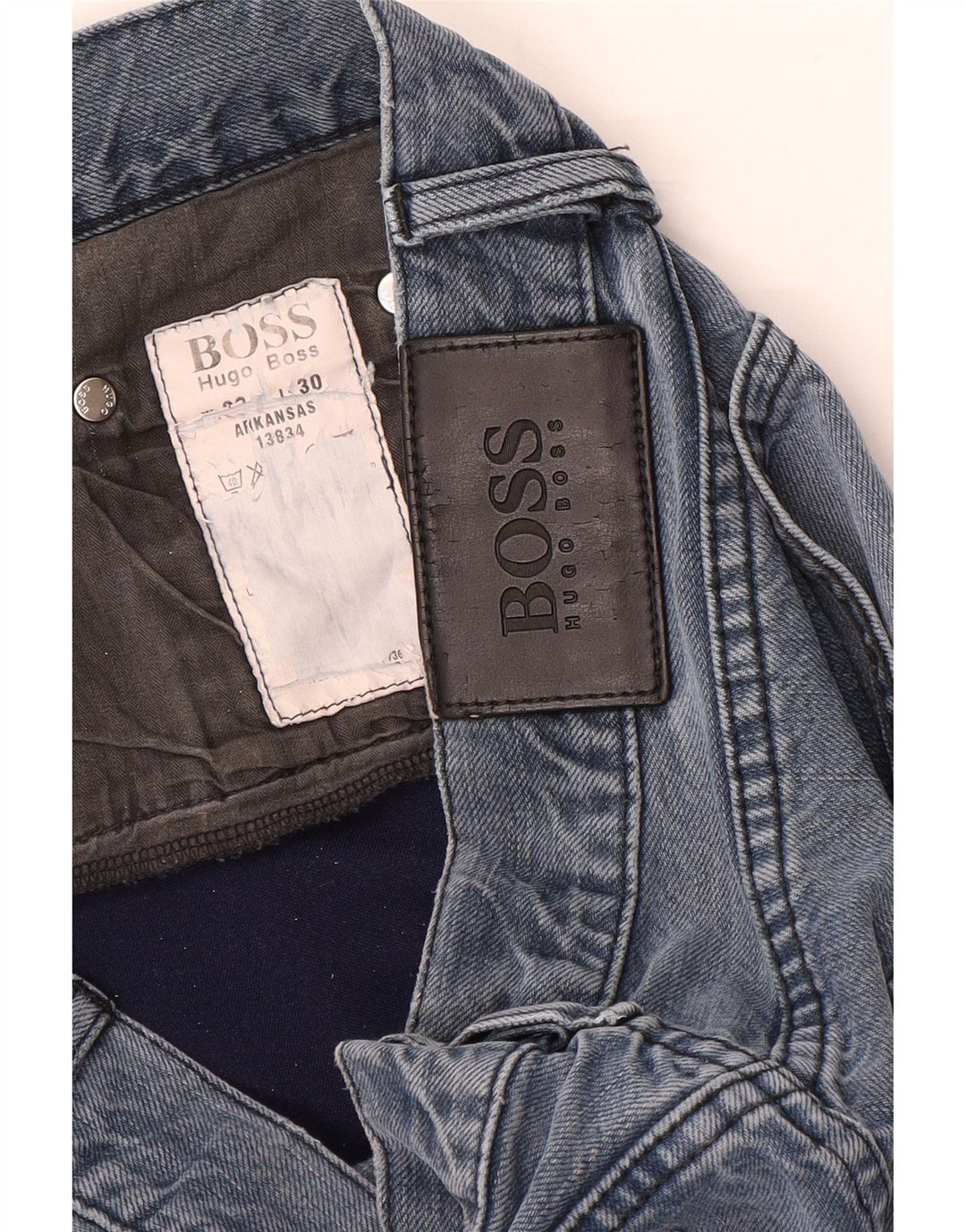 Jeans dritti Arkansas da uomo HUGO BOSS W32 L30 Blu