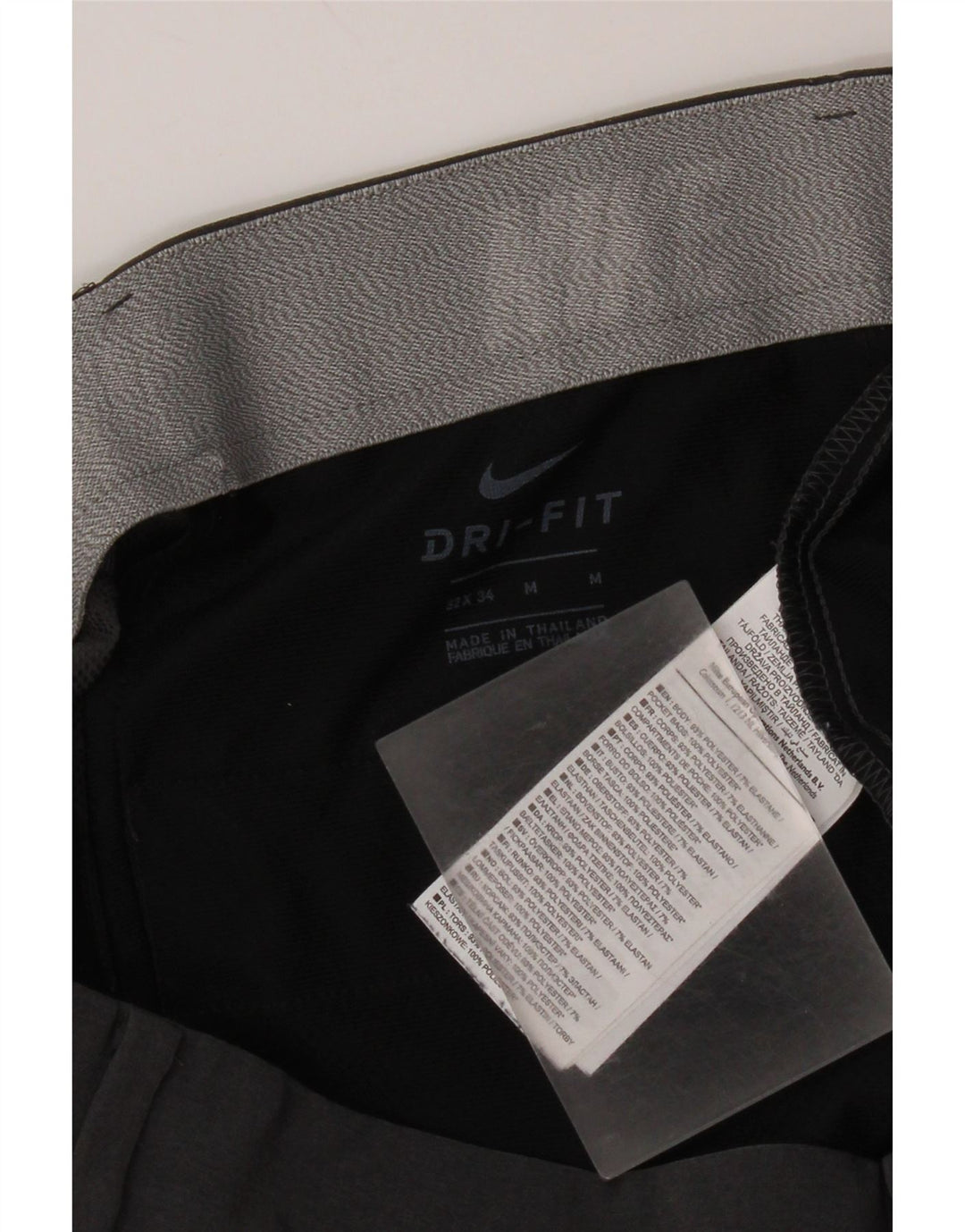 Pantaloni chino dritti da uomo Nike W32 L34 poliestere grigio