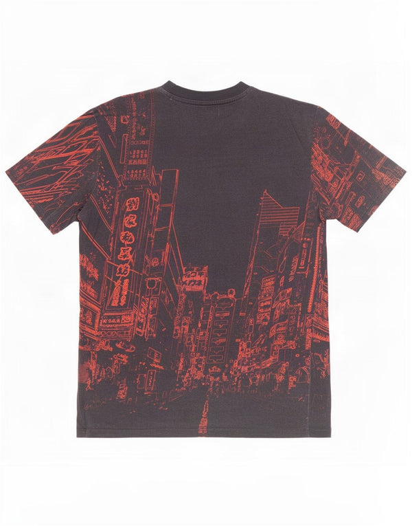 T-shirt grafica da ragazzo Guess 11-12 anni in cotone blu navy