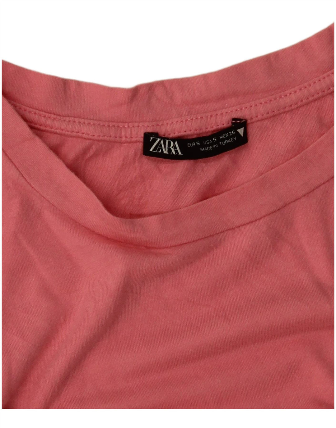 T-shirt corta oversize da donna Zara UK 10 piccola rosa