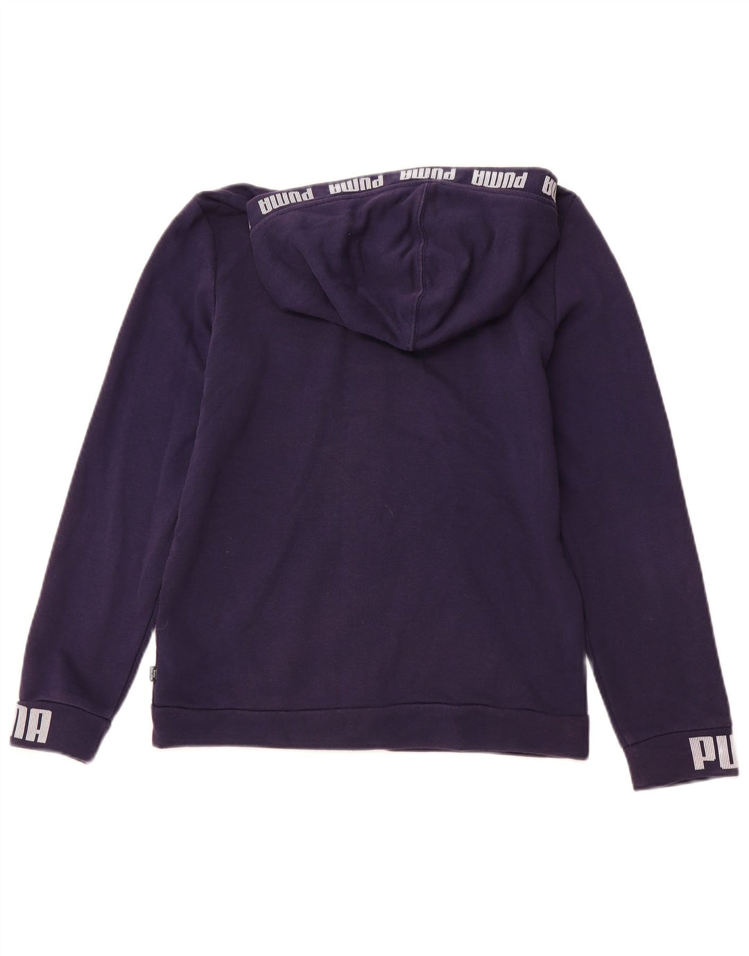 Felpa con cappuccio e zip grafica PUMA da bambino 13-14 anni in cotone blu navy