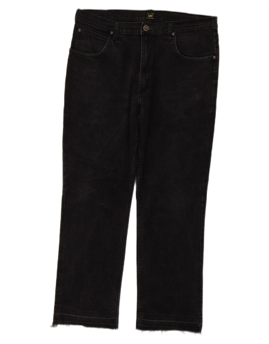 LEE Mens Brooklyn Straight Jeans W38 L28 Grey Cotton