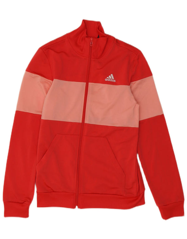 Giacca Top della tuta da ragazza Adidas 14-15 anni Colorblock rosso