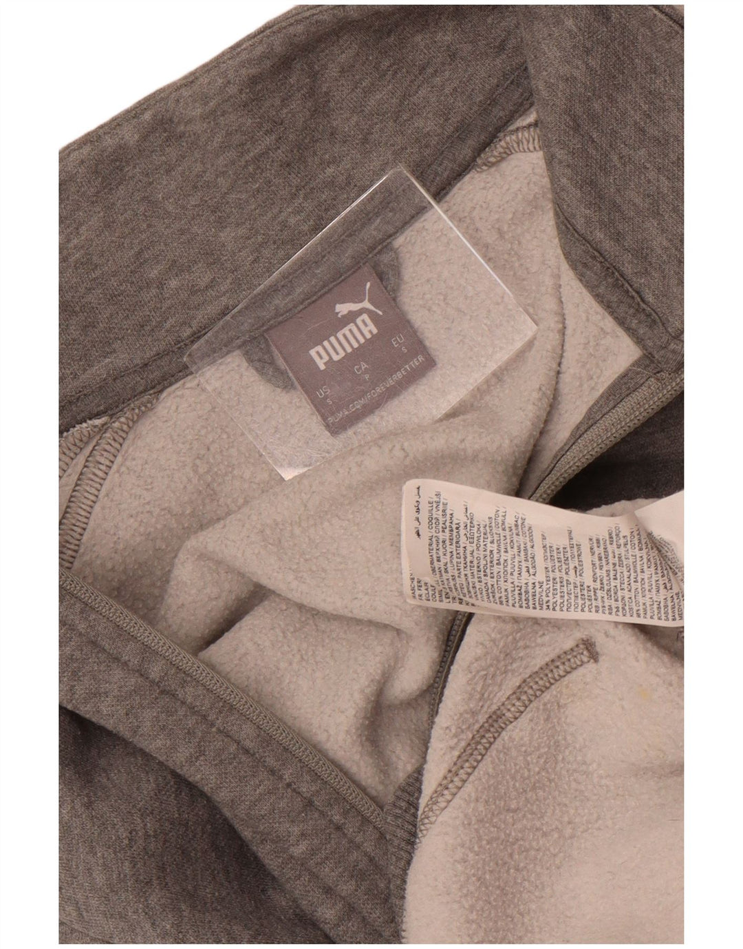 Giacca da ginnastica da uomo Puma Small in cotone color block grigio