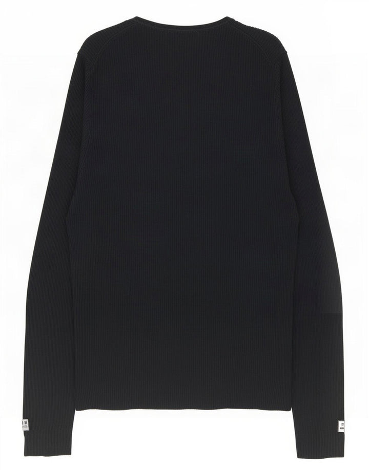 Top Zara da uomo a maniche lunghe grande in viscosa nera