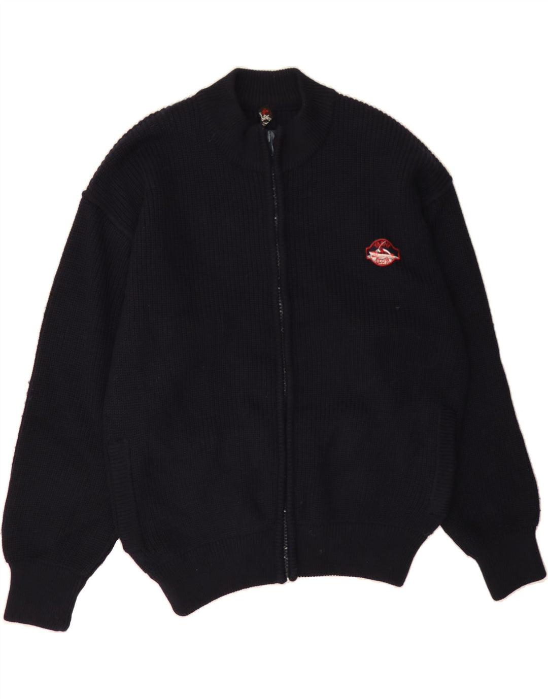 VINTAGE Mens Cardigan Sweater IT 52 Large Navy Blue Vintage Vintage and Second-Hand Vintage from Messina Hembry 