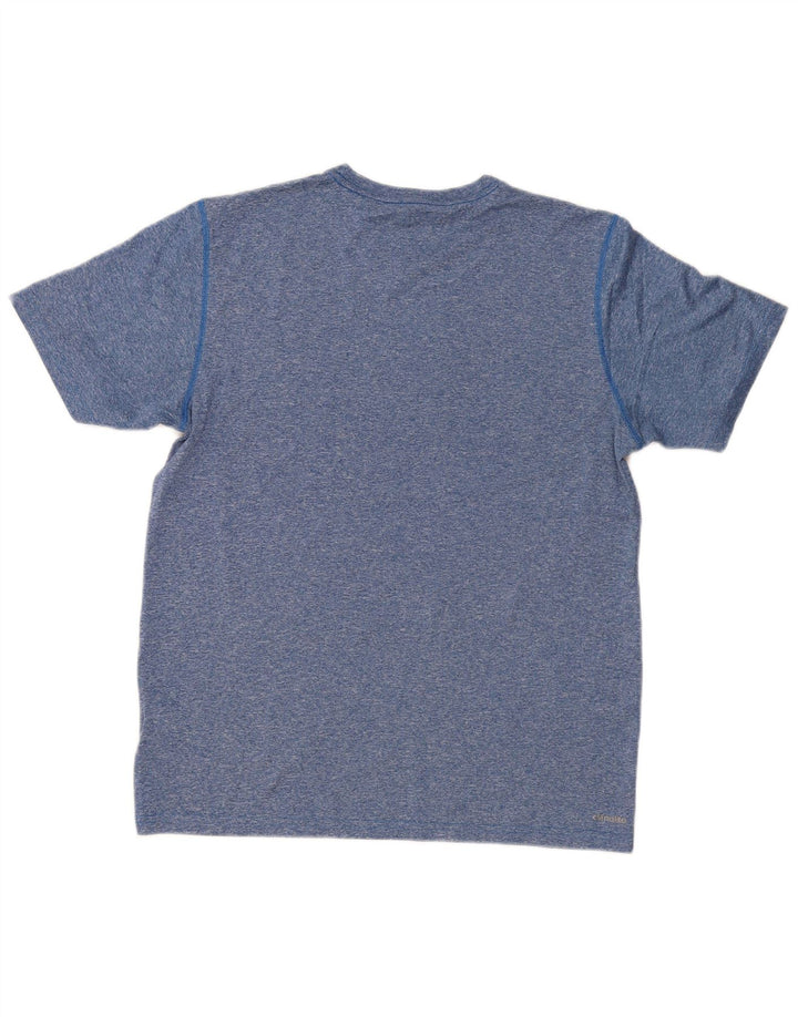 T-shirt ADIDAS da uomo Climalite Top in poliestere chiazzato blu medio