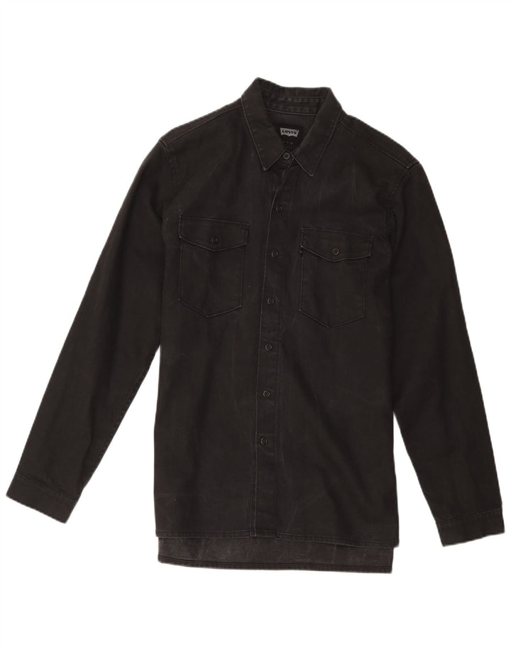 Camicia di jeans da uomo Levi's piccola in cotone nero