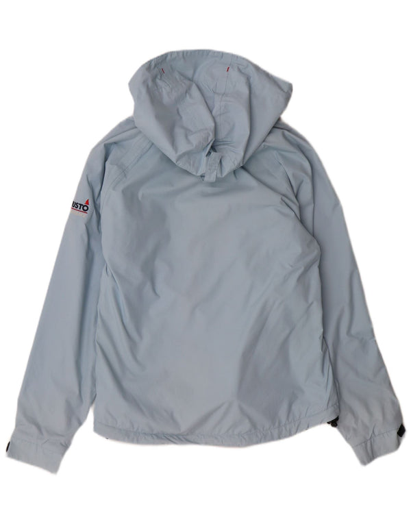 Musto Womens Hooded Oversized Windbreaker Jacket UK 8 Small  Blue Nylon