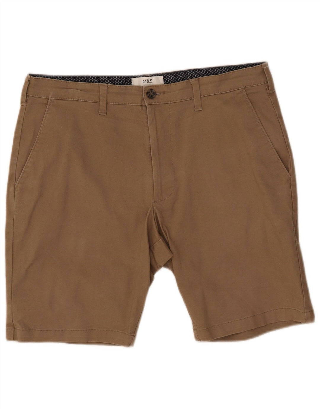 Pantaloncini chino da uomo Marks & Spencer W34 grandi in cotone beige