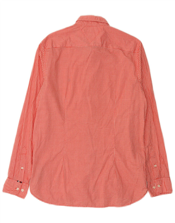 Camicia slim fit da uomo Tommy Hilfiger grande cotone a quadretti rossi