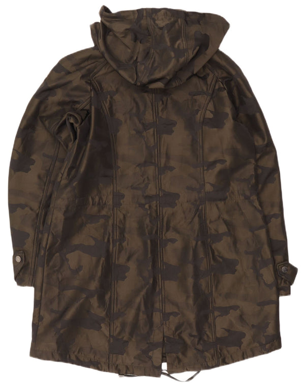 Giacca Parka con cappuccio da donna Michael Kors UK 18 XL Poliestere mimetico kaki