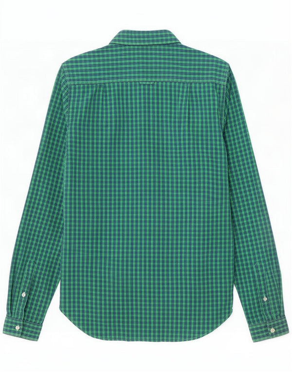 Camicia da uomo Superdry Small in cotone a quadretti verde