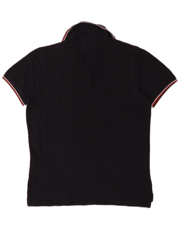 Polo da uomo slim fit Tommy Hilfiger in cotone a righe medie blu navy