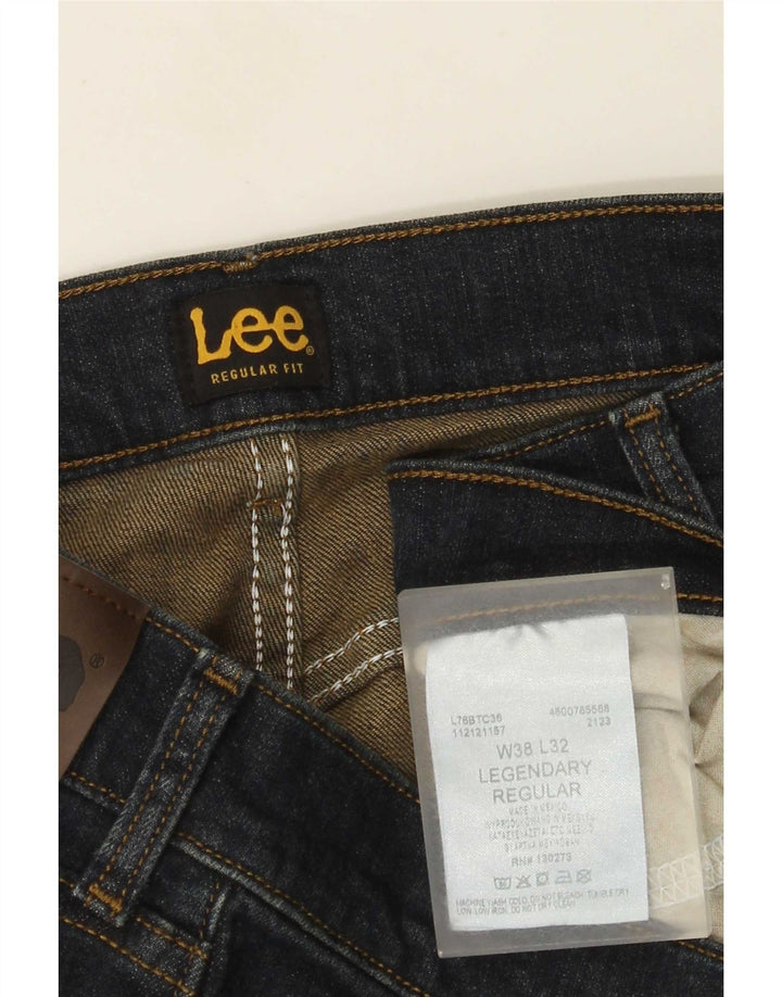 Jeans dritti leggendari da uomo Lee W38 L32 in cotone blu navy