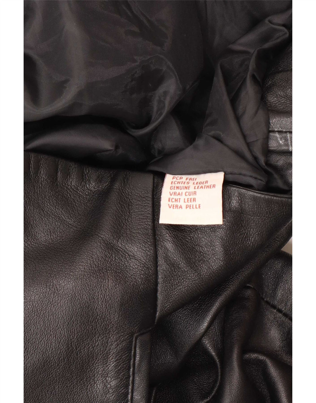 Giacca blazer in pelle da donna vintage EU 40 in pelle nera media