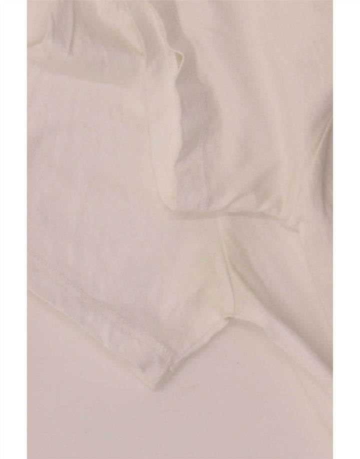 T-shirt grafica da donna Levi's Top UK 10 piccola in cotone bianco