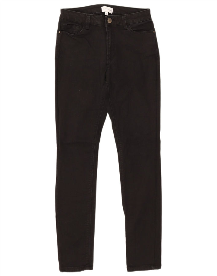 MAGAZZINO Jeans skinny da donna UK 10 piccoli W28 L30 cotone nero