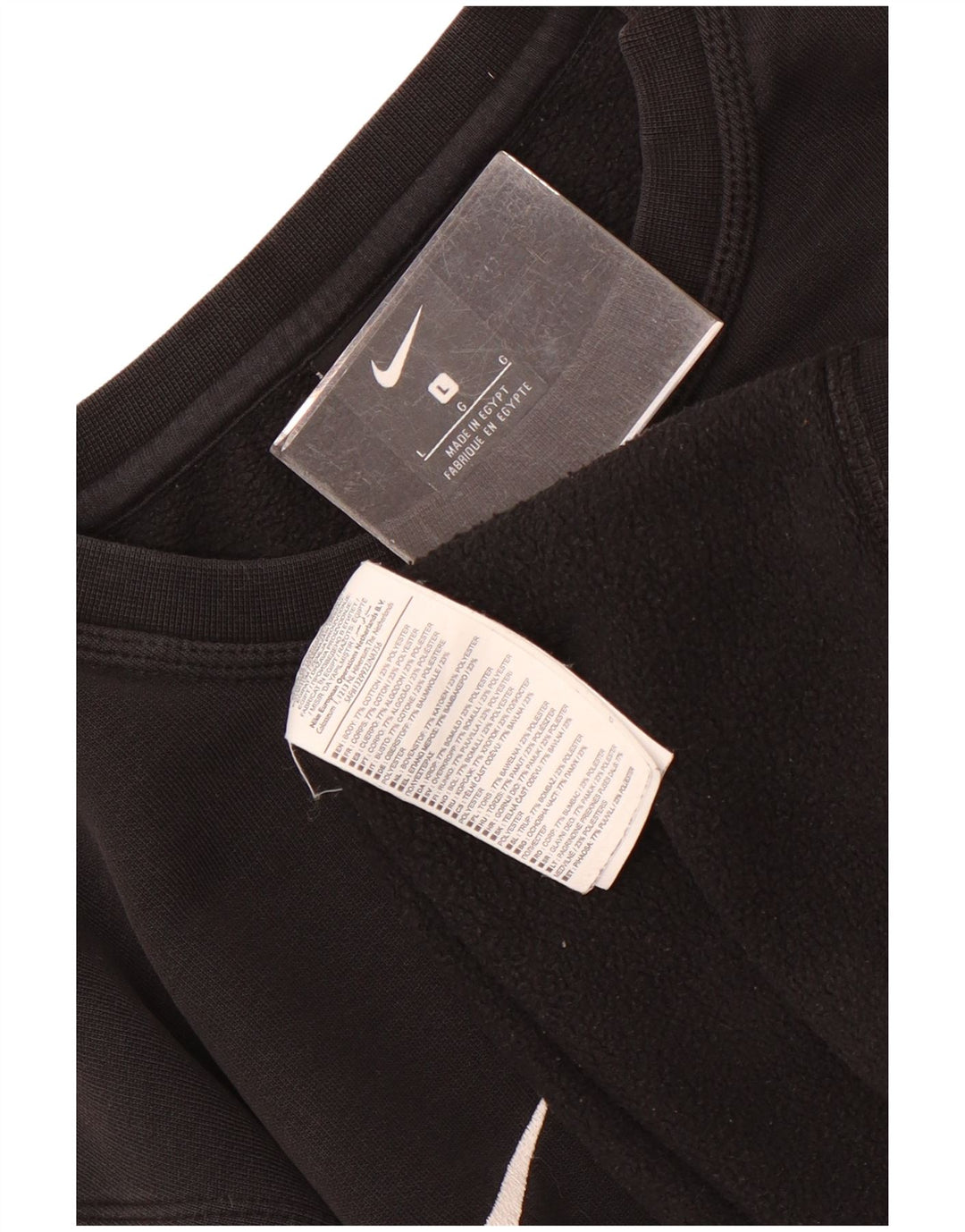 Felpa da uomo Nike Maglione grande in cotone nero