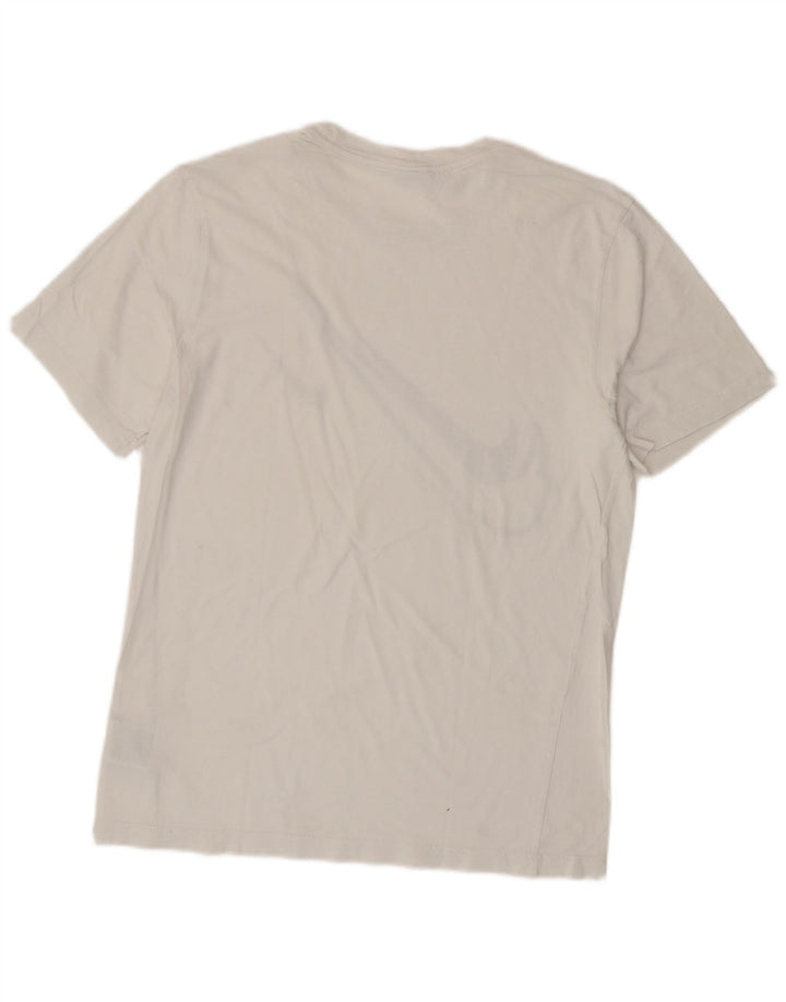 T-shirt grafica da uomo NIKE Top in cotone bianco medio