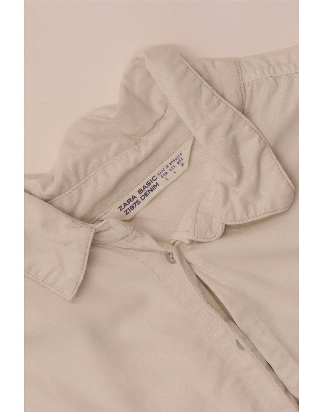 Abito chemisier oversize da donna Zara UK 16 grande bianco