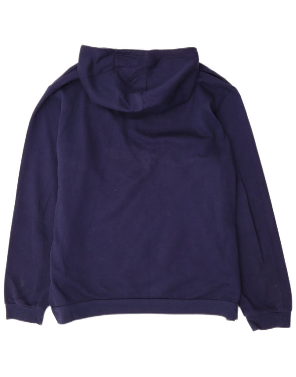 Felpa con cappuccio da uomo Adidas XL in cotone blu navy