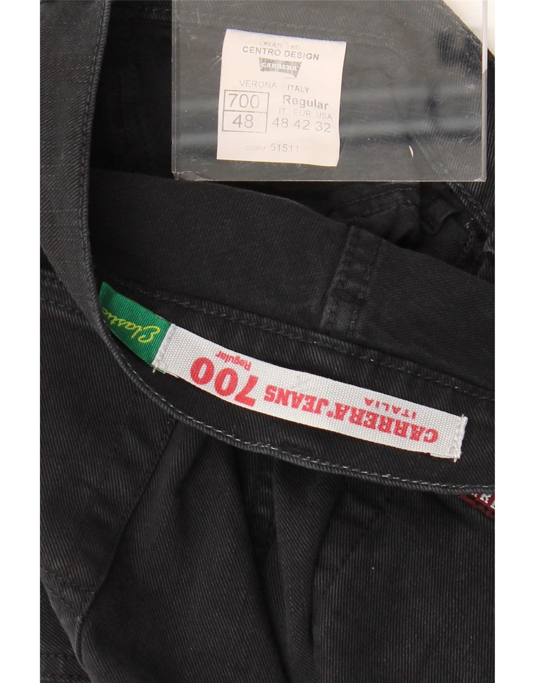 CARRERA Jeans dritti regolari da uomo 700 W32 L35 cotone nero