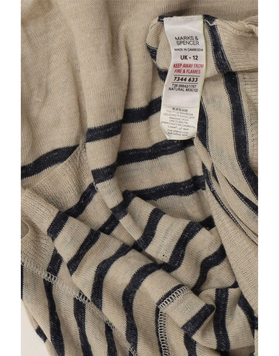 Maglione maglione asimmetrico con scollo a barca da donna Marks & Spencer UK 12 medio Bei