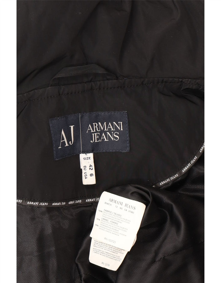 Giacca imbottita corta da donna Armani Jeans EU 42 grande poliestere nero
