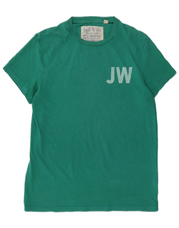 T-shirt grafica da uomo Jack Wills Top XS in cotone verde