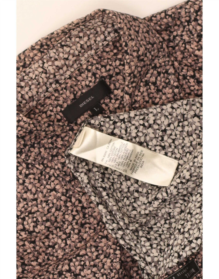 Camicia Diesel Uomo Large in cotone floreale multicolore