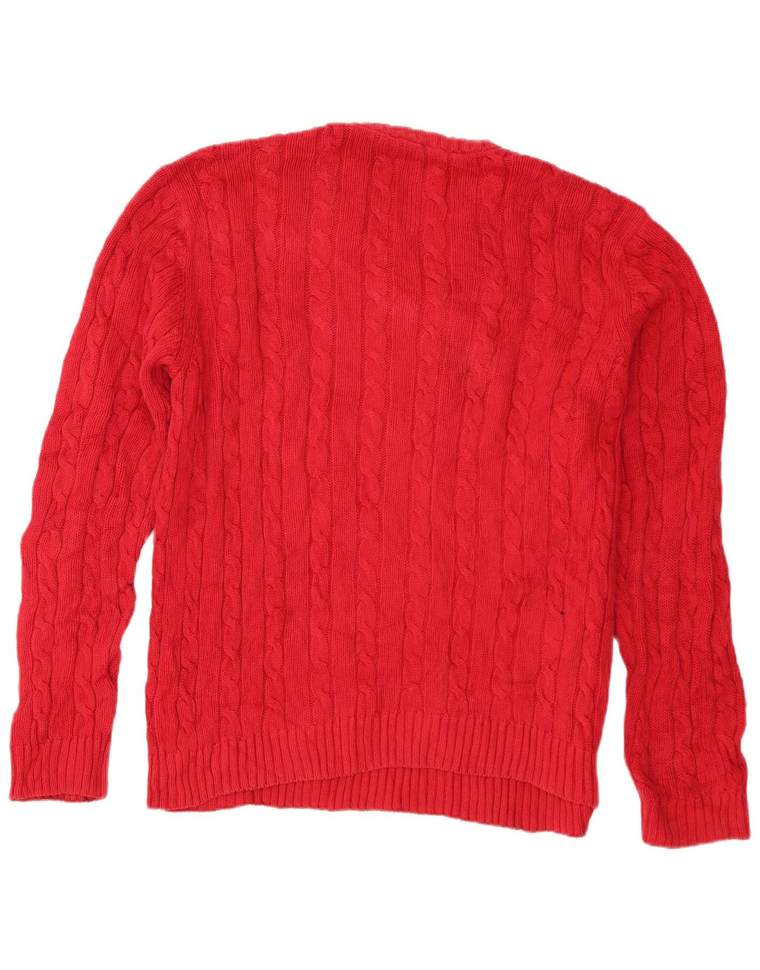 Chaps Uomo Maglione Girocollo Maglione Grande Cotone Rosso