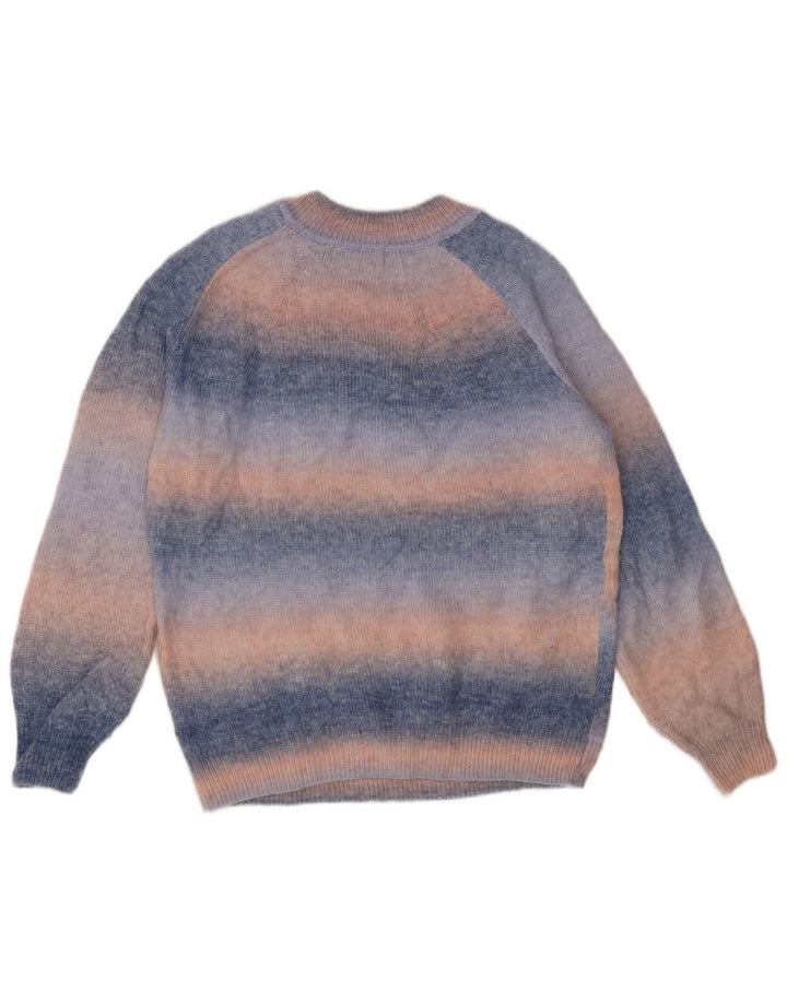 Maglione maglione girocollo da uomo Marks & Spencer piccolo acrilico tie-dye blu