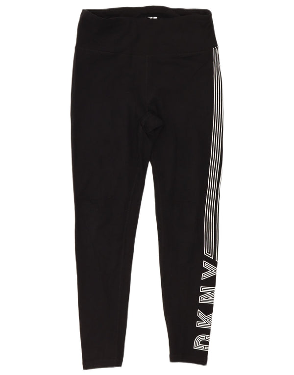 Leggings grafici da donna Dkny piccoli in cotone nero