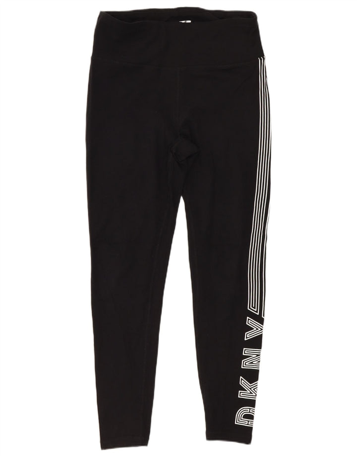 Leggings grafici da donna Dkny piccoli in cotone nero