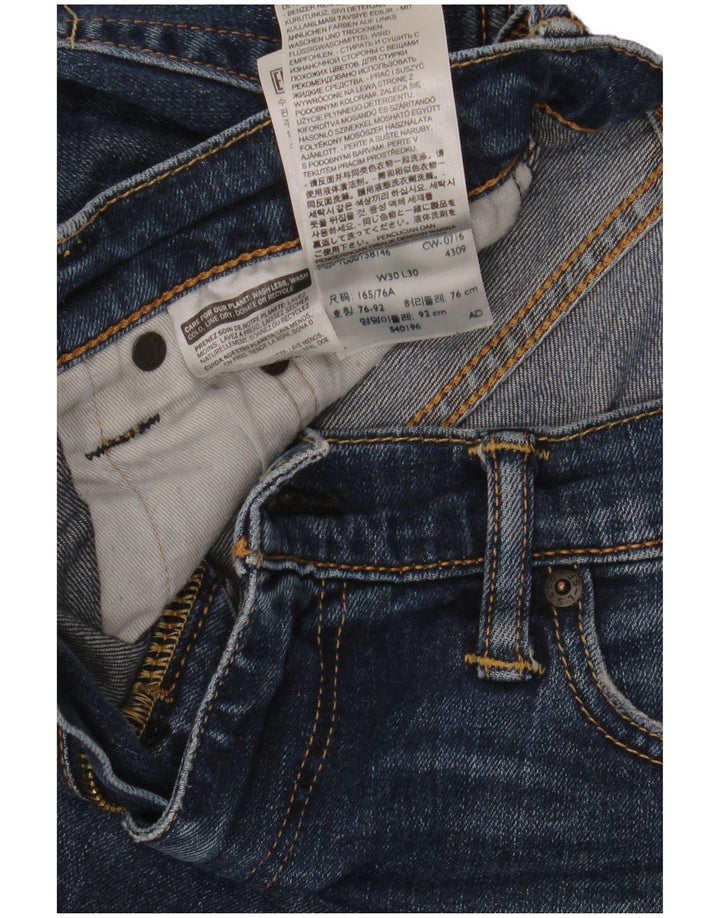 Jeans dritti da uomo Levi's W30 L30 in cotone blu