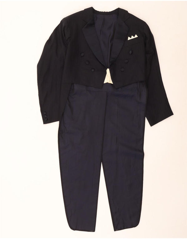 Giacca blazer vintage da uomo a 3 bottoni UK 38 color block blu navy medio